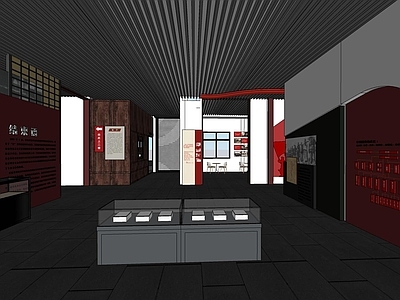 现代红色党建展厅 枪手雷 文化墙