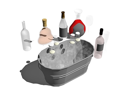 现代酒具 酒瓶 酒杯 冰块 酒桶 洋酒