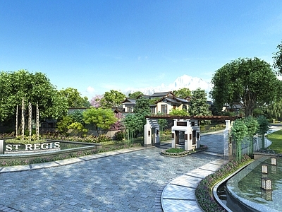 现代小区入口大门