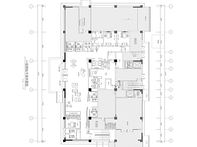 银行办公室平面施工图