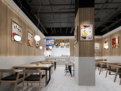 现代快餐店 清口清汤面