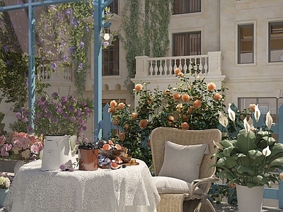 现代庭院景观 蔷薇