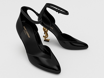 现代高跟鞋 YSL 圣罗兰 皮鞋女鞋 尖头高跟鞋 皮靴 短靴 尖头高跟鞋