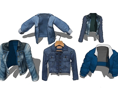 现代牛仔外套 服装