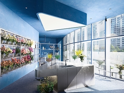 【3D悬赏模型】Plainoddity设计现代风格花店