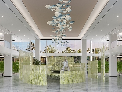 现代公司大堂 电梯间