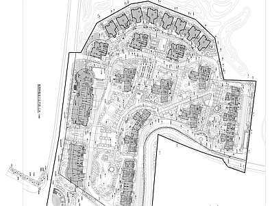 小区景观植物配置施工图  居住区景观