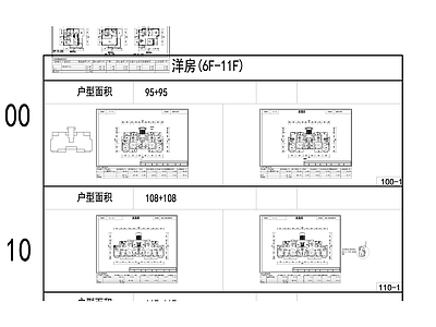 各种类型户型合集施工图 工装综合图库 工装图库