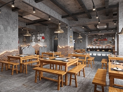 工业风火锅店