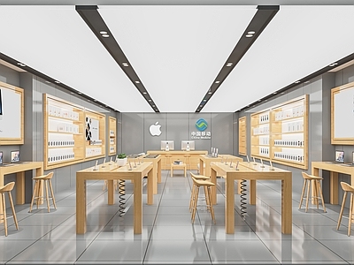 现代手机店 苹果体验店 数码专卖店 手机配件店 展示柜 中岛展示台