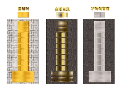 现代盲道砖 金刚盲道 不锈钢盲道