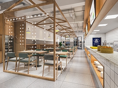 现代面馆 卤粉店 餐饮小吃店 快餐店 粉面店 早餐店 堂食 卡座 餐桌椅