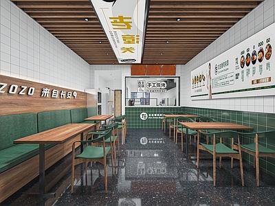 现代肉夹馍店 餐饮小吃店 快餐店 陕北小吃店 早餐店 餐桌椅 收银台