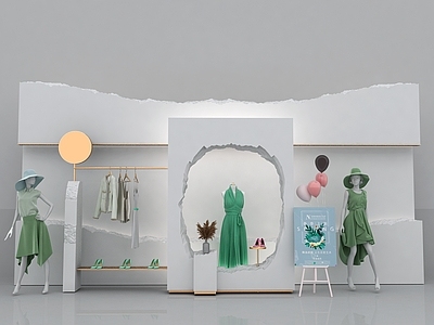 北欧商场女装展区 商场展区