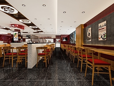 现代面馆 卤粉店 餐饮小吃店 快餐店 粉面店 早餐店 堂食 卡座 餐桌椅