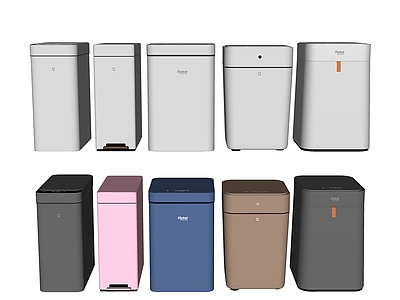 现代垃圾桶 垃圾箱 独立 家用 室内
