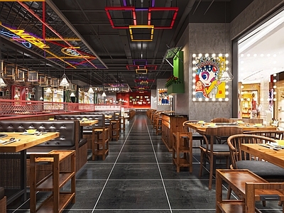 工业风火锅店
