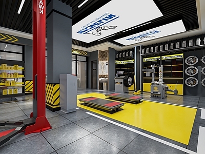 现代汽车维修店 美容 维修 洗车店 修理店 维修工具