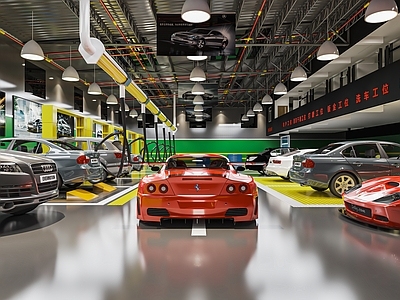 现代汽车维修店 汽车美容 汽车4S店 洗车店 汽车修理店 汽车维修工具