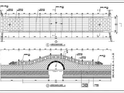 中式景观拱桥全套施工图 景观小品