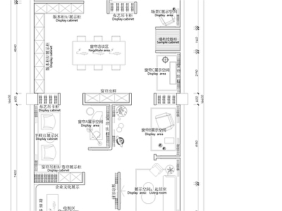 窗帘展厅展馆展示CAD施工图