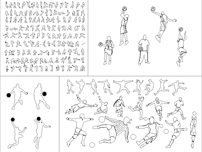 运动员人物cad图库