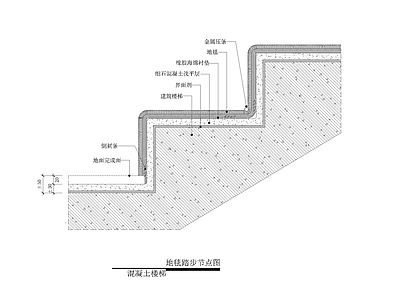 现代混凝土楼梯钢结构节点大样图 结构节点图