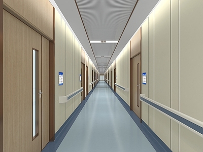 现代医院过道 普通医院 医院走廊