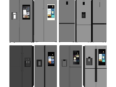 现代冰箱 冰柜双门冰箱 橱柜冰箱 智能冰箱