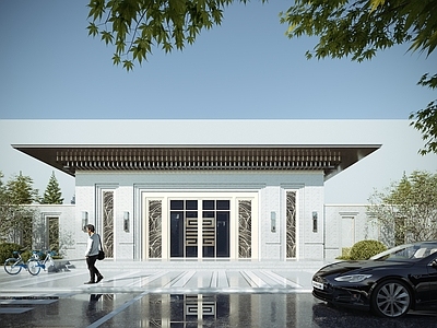 新中式大门入口