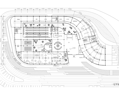 地上五层图书馆建筑方案设计图施工图