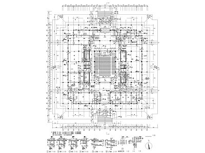 七层师范学院图书馆建筑设计图施工图