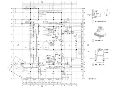 图书馆建筑设计平立面图施工图