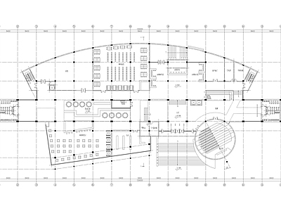 学校图书馆建筑平立面图施工图
