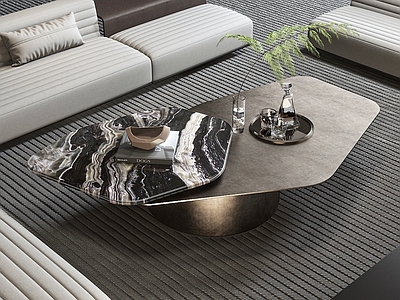 现代茶几 金属茶几 大理石茶几