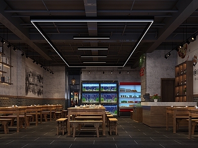 工业风火锅店