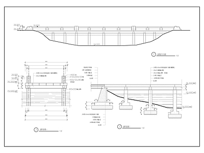 折桥大样图cad施工图 景观小品