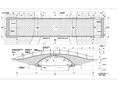 车行桥景观节点施工图 景观小品