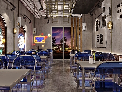 工业风餐厅 烤肉店