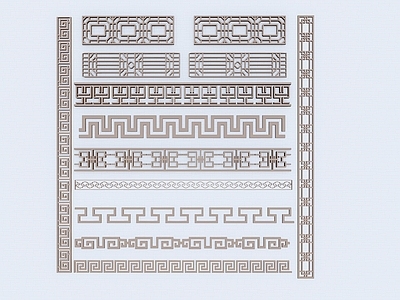 中式民族雕花 圈边花纹 花边雕刻 古建走廊装饰 古建花雕 万字纹 雕花