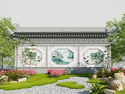 新中式景墙