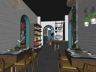 现代网红火锅店