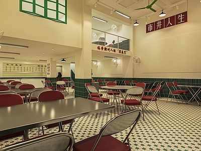 现代烧烤店 烤肉店 餐饮小吃店 快餐店 堂食 卡座 餐桌椅 墙面装饰