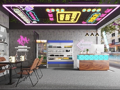 工业风烧烤店