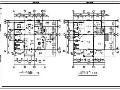 田园农村自建别墅施工图