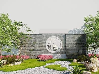 新中式景墙