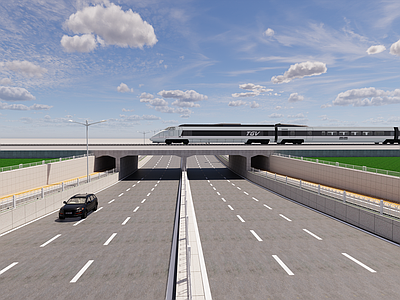现代道路 铁路 火车