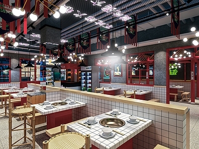 工业风火锅店