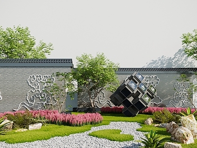 新中式景墙