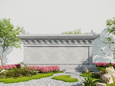 新中式景墙
